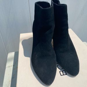 Dolce Vita Dee Ankle Booties Black Suede Size 6.5